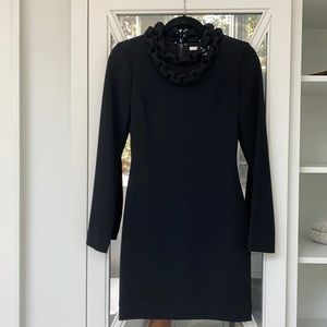 Diane Von Furstenberg black dress with chain detail